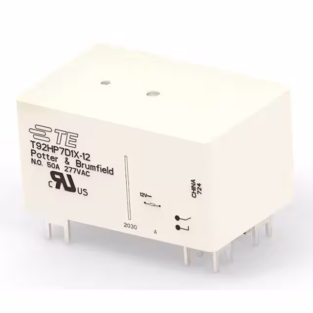 T92HP7D1X-12 TE Connectivity Potter & Brumfield Relays  Power Relays Over 2 Amps
